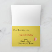 Leuke Kip Persoonlijke Verjaardag Kaart (Binnen)