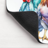 Leuke kippen met zonnebril muismat (Hoek)