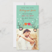 Leuke kissing vissen en koralen onderwater foto save the date (Voorkant)