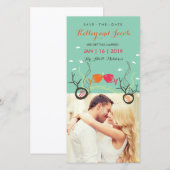 Leuke kissing vissen en koralen onderwater foto save the date (Voorkant / Achterkant)