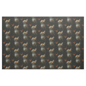 Leuke Kitten Butterfly Zwarte Achtergrond Stof (Fat Quarter)