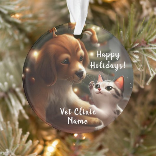 Leuke kitten en puppy dierenarts kerst ornament (Boom)