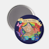 Leuke Kitten en Scrolls Magnet (Voorkant / Achterkant)