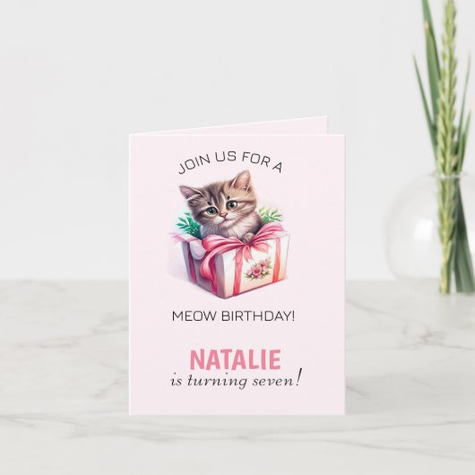 Leuke kitten in een doos Verjaardag Gift Foto (Voorkant)