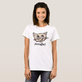 Leuke kitten / kat gezicht purrfect grafisch t-shi t-shirt (Voorkant volledig)