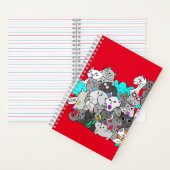 Leuke Kitten Mashup Notitieboek (Binnen)