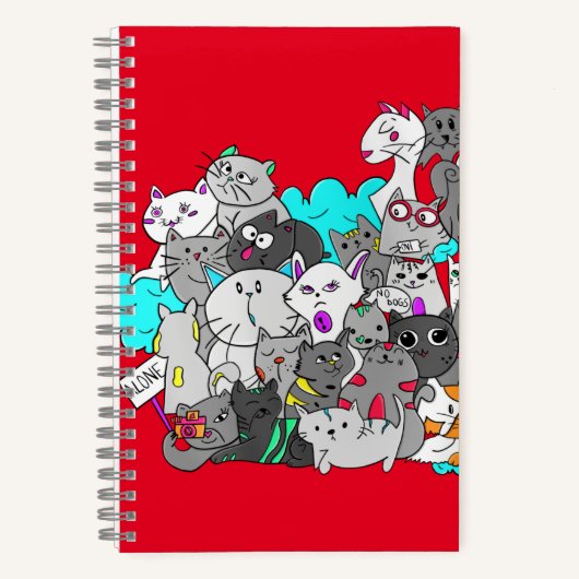 Leuke Kitten Mashup Notitieboek (Voorkant)