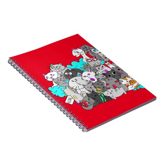 Leuke Kitten Mashup Notitieboek (Rechterzijde)