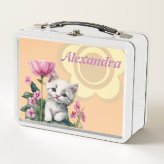 Leuke kitten metalen lunchbox
