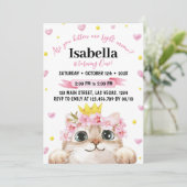 Leuke kitten verjaardag uitnodiging kat party (Staand voorkant)