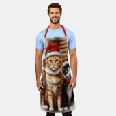 Leuke kittens kerst schort (Gedragen)