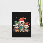 Leuke Kittens Kerst Xmas Tree Lights Xmas Cat Kaart (Voorkant)