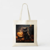 Leuke kittens met pompoenen Canvas tas (Achterkant)
