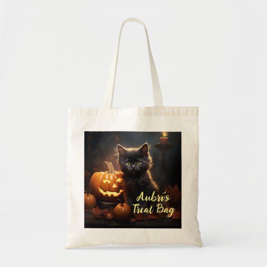 Leuke kittens met pompoenen Canvas tas (Voorkant)