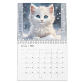 Leuke kittens Waterverf Seizoensgebonden Kat Lover Kalender (Jan 2026)