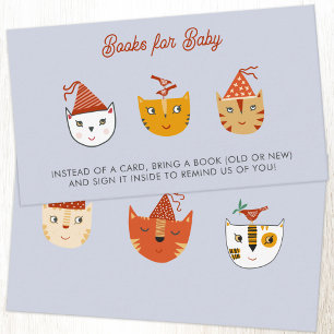 Leuke Kitty Cat Baby shower Boeken voor Baby Informatiekaartje