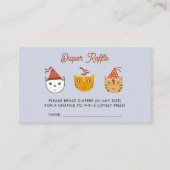 Leuke Kitty Cat Baby shower Luier Raffle Informatiekaartje (Voorkant)