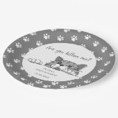 Leuke kitty kat Geslacht Neutraal Baby shower Papieren Bordje (Gekanteld)