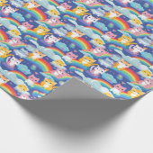 Leuke kitty katten op regenbogen leuke verjaardag cadeaupapier (Hoek)