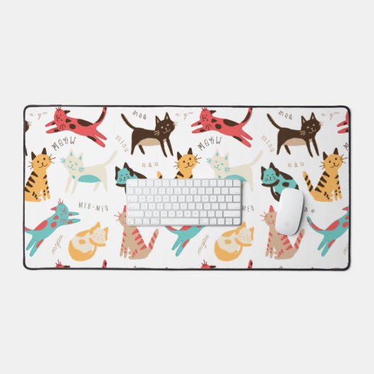 Leuke kitty katten over de hele wereld bureaumat (Keyboard & Muis)
