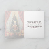 Leuke klassieke houten notenkraker aangepaste kers feestdagen kaart (Binnen)