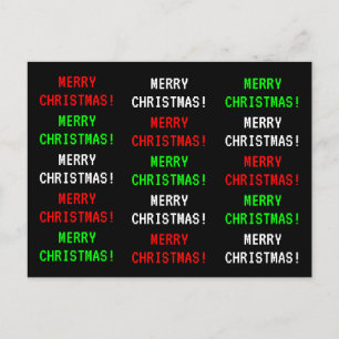 Leuke, klassieke videogame look "VROLIJK KERSTFEES Briefkaart