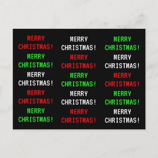 Leuke, klassieke videogame look "VROLIJK KERSTFEES Briefkaart (Voorkant)