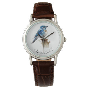 Leuke kleine berg bluebird, aanpasbaar horloge