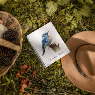 Leuke kleine berg bluebird aanpasbaar notitieboek