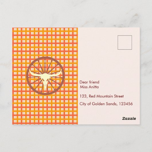 Leuke kleine cowboy en paard verjaardagsfeestje briefkaart (Achterkant)