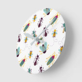 leuke kleine de muurklok van insecteninsecten ronde klok (Hoek)