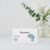 Leuke kleine dolfijn visitekaartje (Staand voorkant)