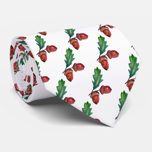 Leuke kleine eikels tekenen Herfst Stropdas (Opgerold)