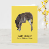 Leuke kleine ezel veulen krabben oor Sjabloon (Gele Bloem)