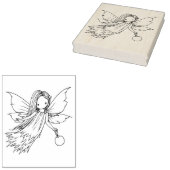 Leuke Kleine Fairy Illustratie van Molly Harrison Rubberstempel (Gestempeld)