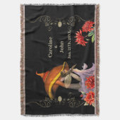 Leuke kleine fee met paddenstoel. deken (Voorkant Verticaal)