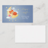 Leuke Kleine Fox baby shower luier loterij Informatiekaartje (Voorkant / Achterkant)