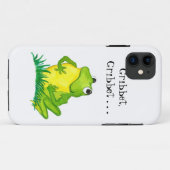 Leuke kleine groene kikker op wit Case-Mate iPhone case (Achterkant (horizontaal))