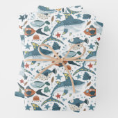 Leuke kleine haai onder het Zee dier Inpakpapier Vel (In situ)
