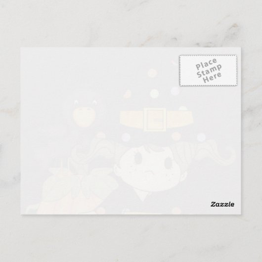 Leuke kleine Halloween heks, zwart sinaasappel jur Briefkaart (Achterkant)