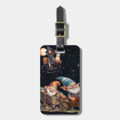 Leuke kleine heks en happy gnomes Bagagelabel (Voorkant verticaal)