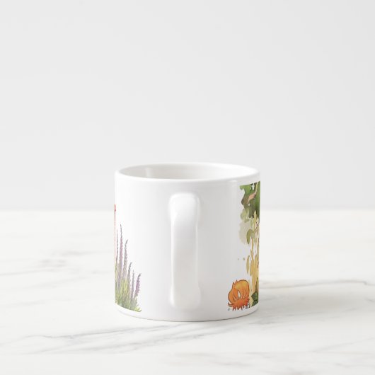 Leuke kleine heks en vos | Espresso Mok (Achterkant)