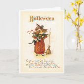 Leuke kleine heks  Kaart (Gele Bloem)