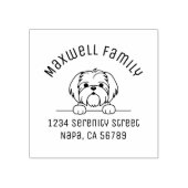 Leuke kleine hond Shih Tzu Arch Adres Rubberstempel (Afrduk)