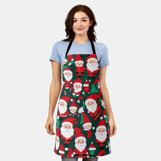 Leuke kleine Kerstmannen Schort (Gedragen)