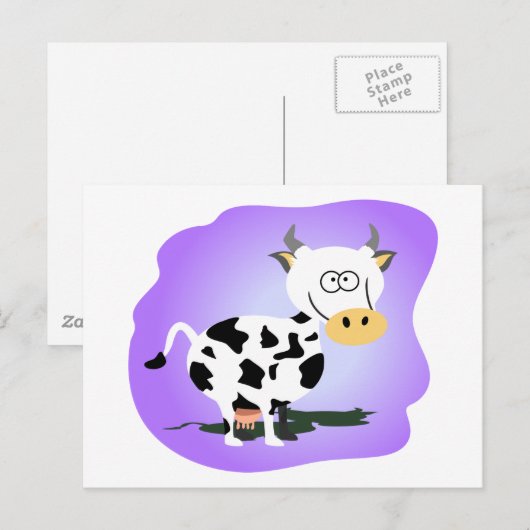 Leuke kleine koe briefkaart (Voorkant / Achterkant)