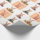 Leuke kleine konijntjes lezen cadeaupapier (Hoek)