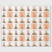 Leuke kleine konijntjes lezen cadeaupapier (Vlak)