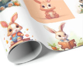 Leuke kleine konijntjes lezen cadeaupapier (Rol Hoek)