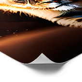 Leuke kleine leeuwenkubje met blauwe ogen poster (Hoek)